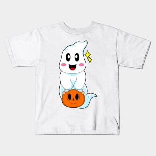 Ghost Halloween Handbag Pumpkin Kids T-Shirt